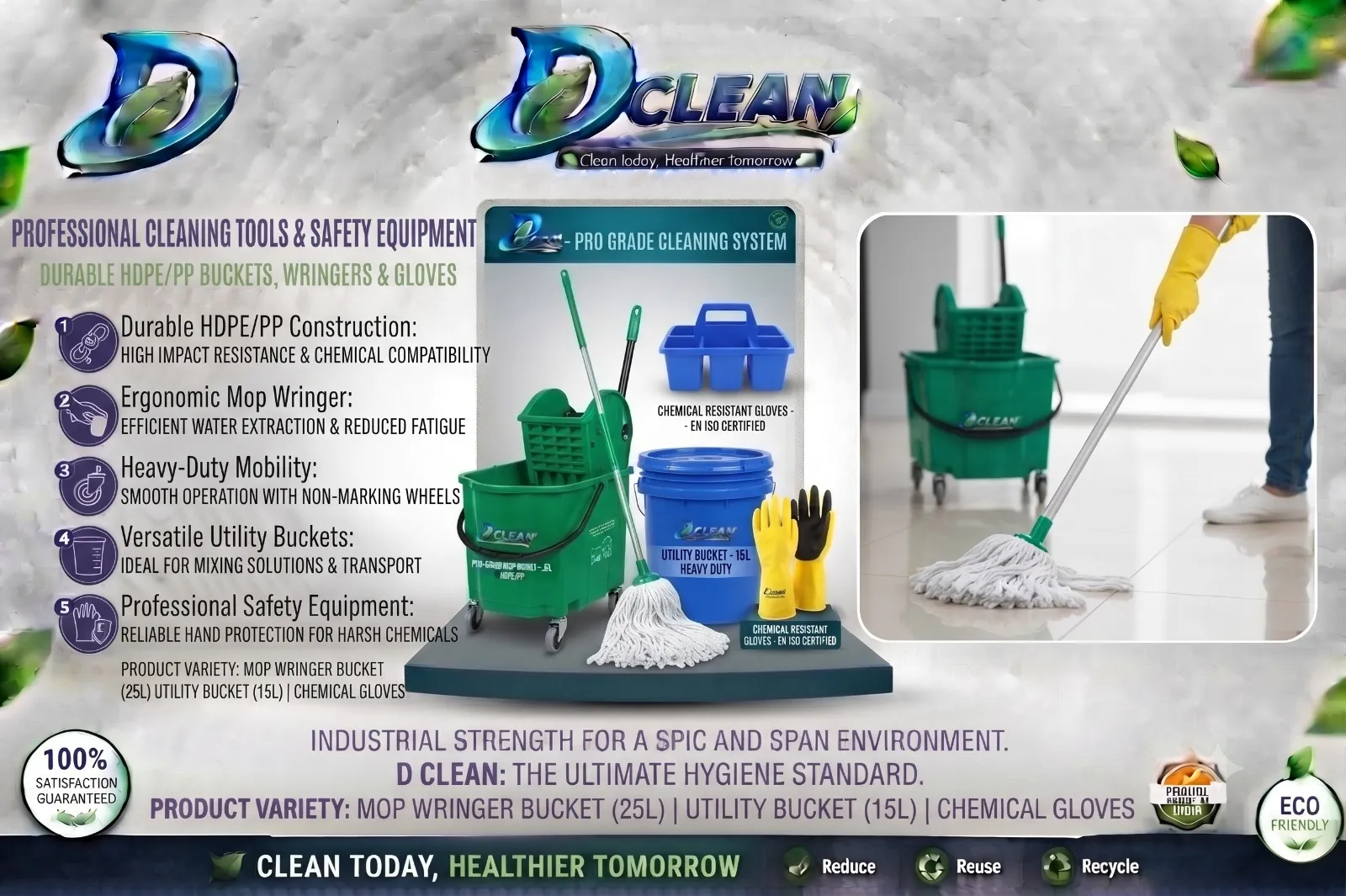 Cleaning Tools & Safety — D CLEAN