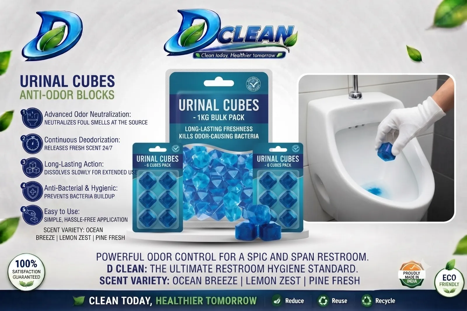 D CLEAN Urinal Cubes – Anti-Odor Blocks — view 2